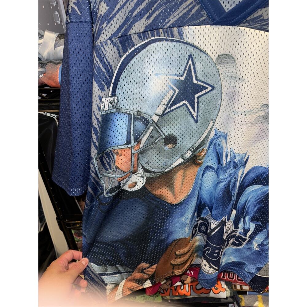 Vintage 90s CCM NFL Dallas Cowboys Aop Jersey Size XL - Picture 2 of 6